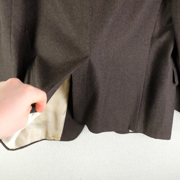 Samuelsohn Blazer Mens 44R Brown Striped Two Button Vented Wool Business Casual - Picture 6 of 15